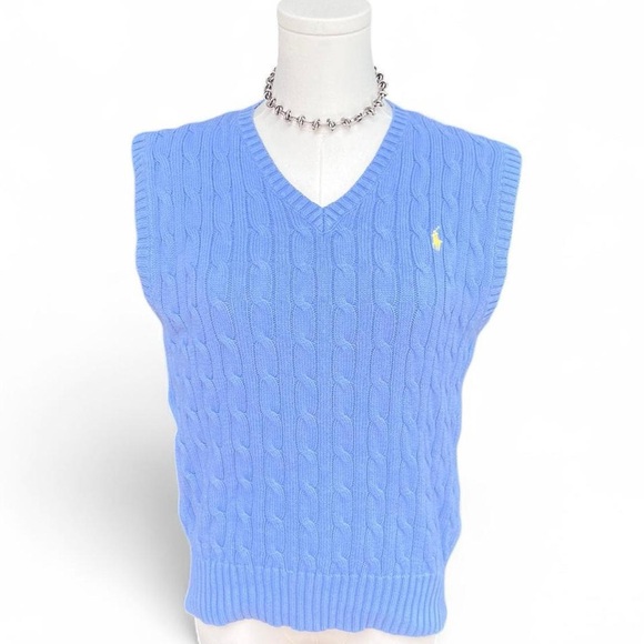 Ralph Lauren Jackets & Blazers - Ralph Lauren Light Blue V-Neck Sweater Vest